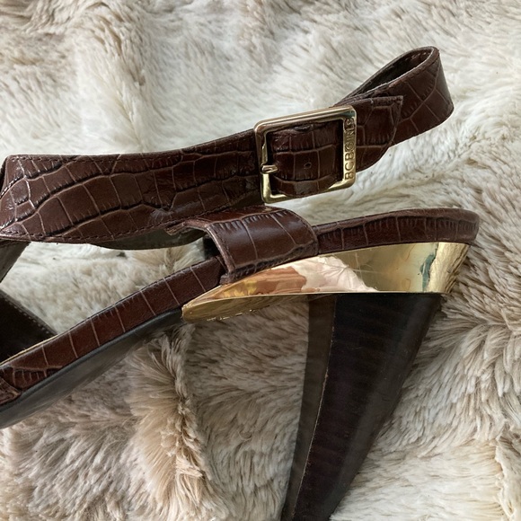 BCBG Leather and Brass Heels - Picture 3 of 4